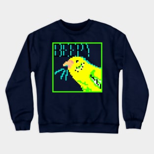 Budgie Beep Pixel Crewneck Sweatshirt